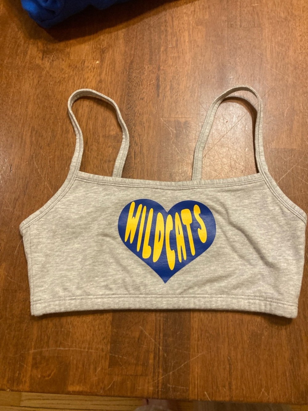 Grey 'Wildcats' Heart Logo Bralette